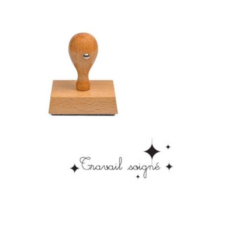 Tampon enseignant travail soigné en bois Tampon enseignant travail soigné en bois