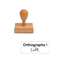 Tampon enseignant orthographe en bois