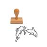 Tampon animaux dauphins en bois