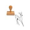 Tampon animaux biche en bois