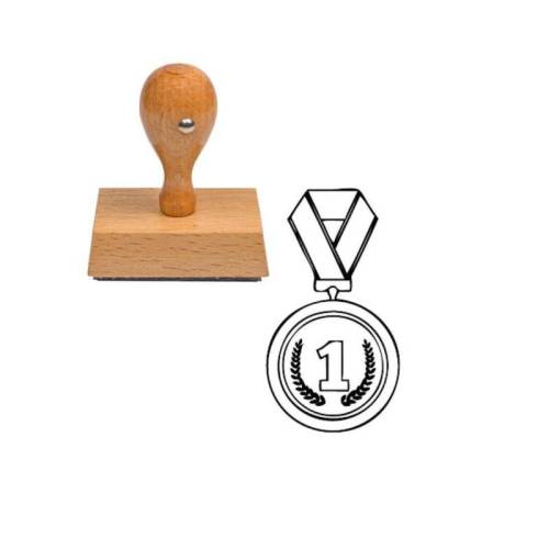 Tampon sport médaille or en bois Tampon sport médaille or en bois