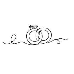 Tampon pour mariage alliance avec trait
