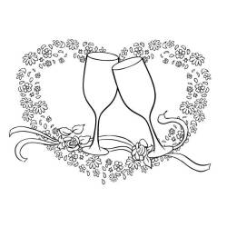 Tampon pour mariage cœur
