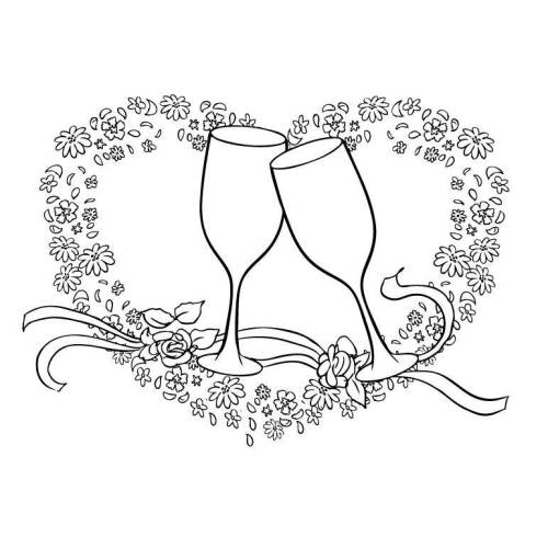 Tampon pour mariage cœur Tampon pour mariage cœur