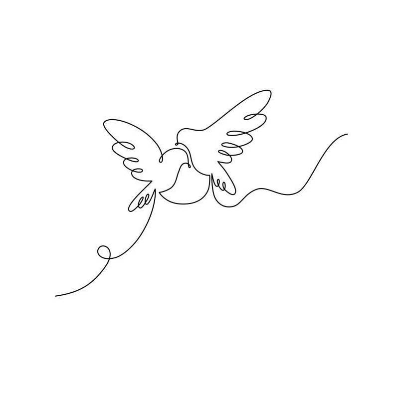 Tampon pour mariage oiseaux