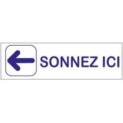 Plaque sonnez ici (logo gauche)