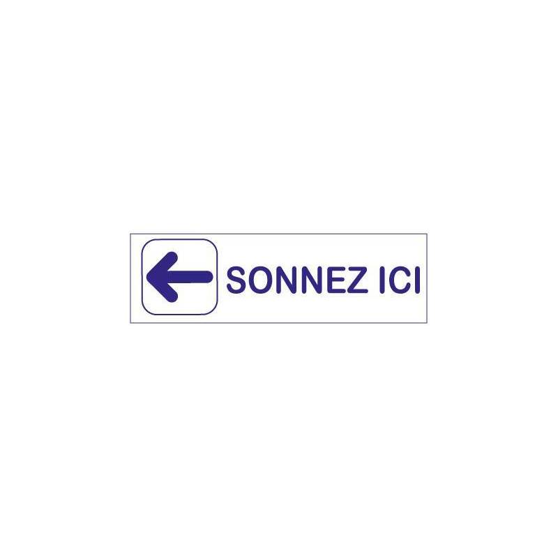 Plaque sonnez ici (logo gauche)