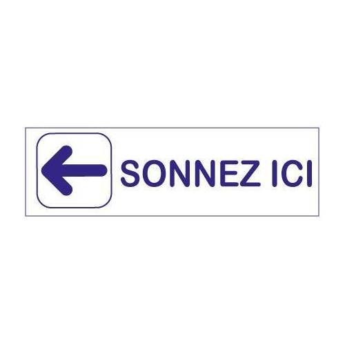 Plaque sonnez ici (logo gauche) Plaque sonnez ici (logo gauche)