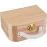 Boîte de rangement en bois brut