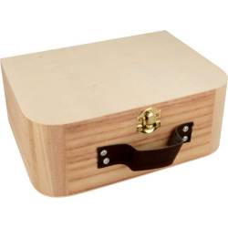 Boîte de rangement en bois brut