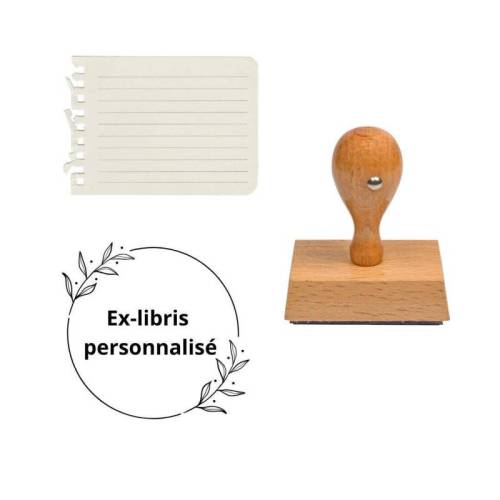 Tampon ex-libris en bois Tampon ex-libris en bois