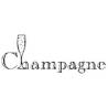 Tampon anniversaire champagne écriture en bois