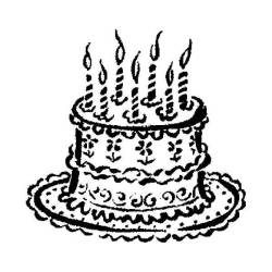 Tampon anniversaire gâteau d'anniversaire