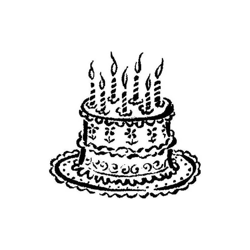 Tampon anniversaire gâteau d'anniversaire