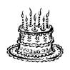 Tampon anniversaire gâteau d'anniversaire