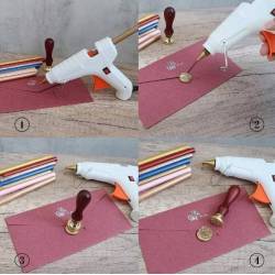 Bâton de cire or pour pistolet à cire exemple pour marquer