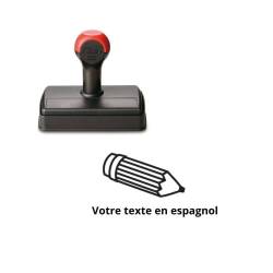 Tampon encreur enseignant à personnaliser en espagnol Shiny