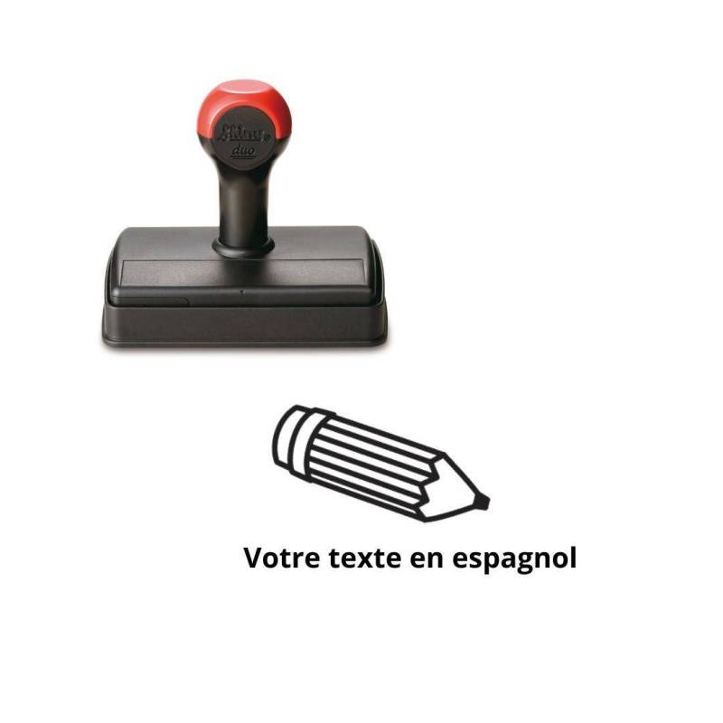Tampon encreur enseignant à personnaliser en espagnol Shiny
