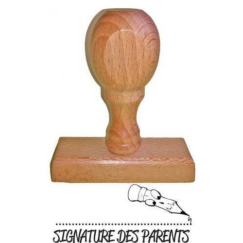 Tampon signature des parents stylo en bois Tampon signature des parents stylo en bois