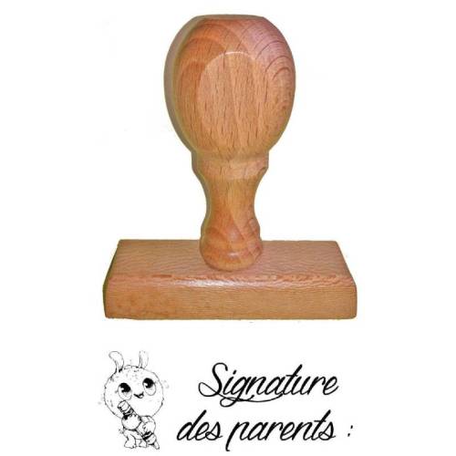 Tampon signature des parents mimi en bois Tampon signature des parents mimi en bois