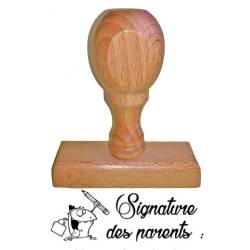 Tampon signature des parents monstre en bois