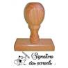 Tampon signature des parents monstre en bois