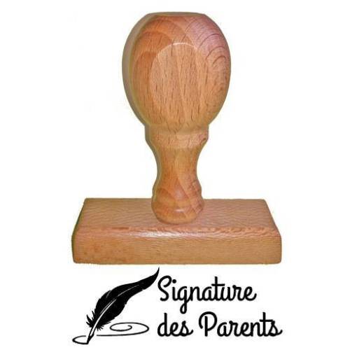 Tampon signature des parents plume en bois Tampon signature des parents plume en bois