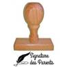 Tampon signature des parents plume en bois