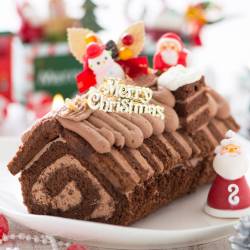 Décoration bûche de Noël à personnaliser