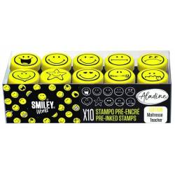 Tampons smiley x10 coffret