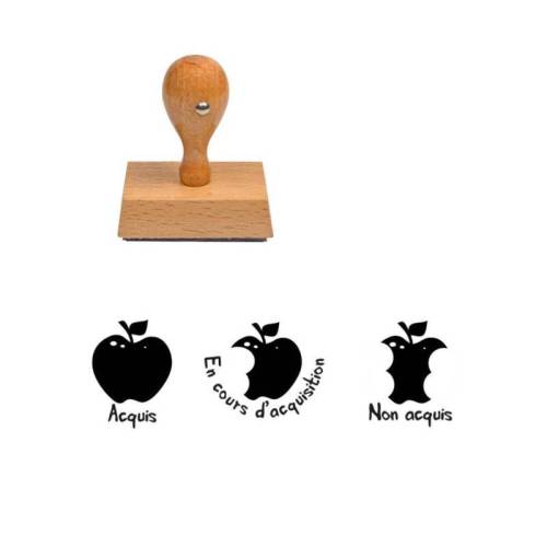 Tampons enseignants Les maîtrises en pomme x3 Tampons enseignants Les maîtrises en pomme x3