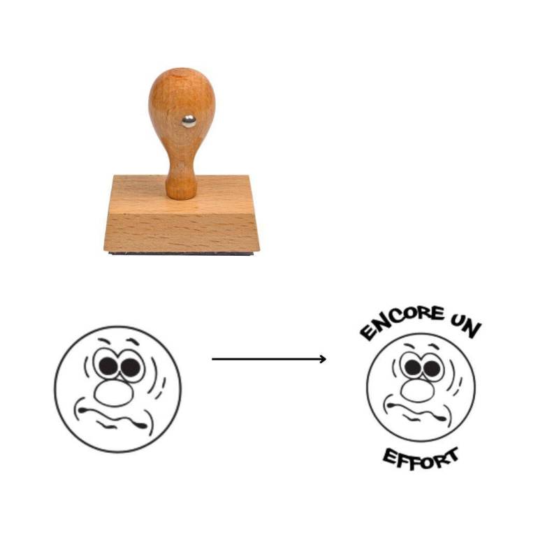 Tampon smiley douteux à personnaliser