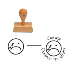Tampon smiley en pleure à personnaliser
