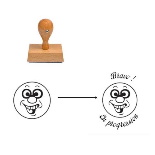 Tampon smiley stupide à personnaliser