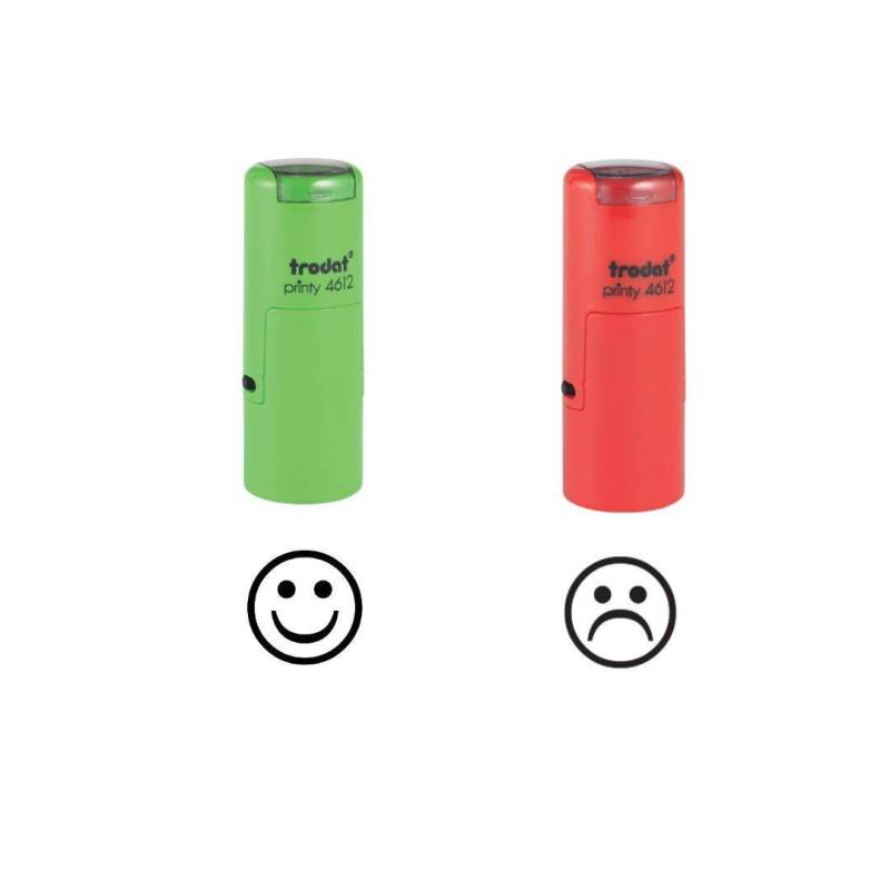 Tampon smiley encreur content pas content n°21 et n°20