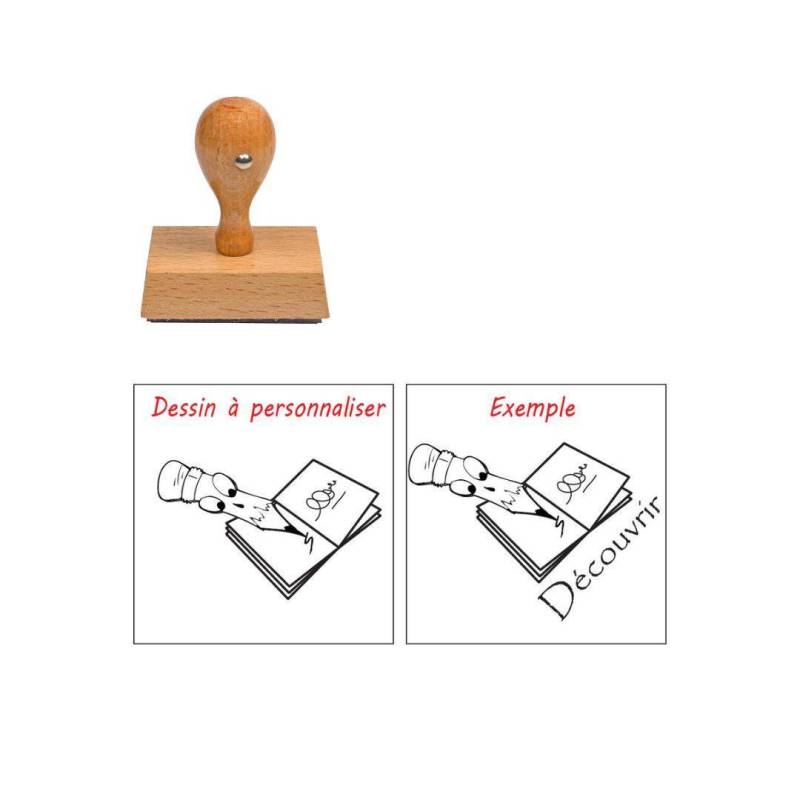 Tampon enseignant cahier à personnaliser n°63