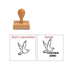 Tampon enseignant oiseau à personnaliser n°63