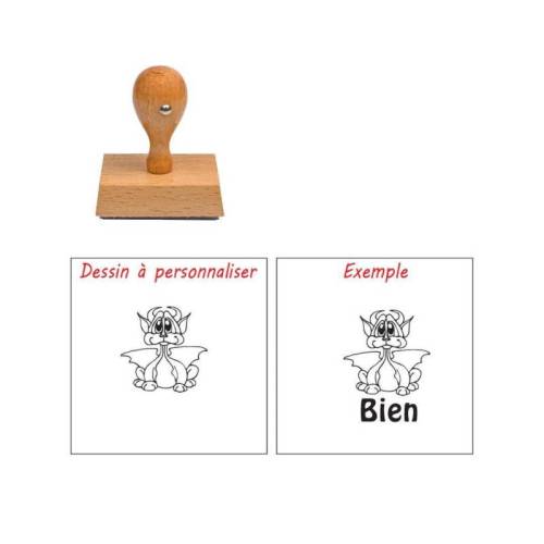 Tampon enseignant dragon à personnaliser n°68 Tampon enseignant dragon à personnaliser n°68
