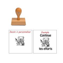 Tampon enseignant ourson à personnaliser n°77