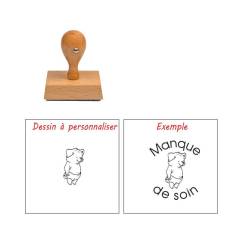 Tampon enseignant cochon à personnaliser n°80
