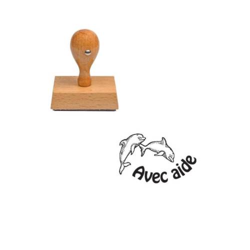 Tampon enseignant avec aide dauphin n°85 Tampon enseignant avec aide dauphin n°85