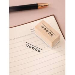 Tampon enseignant barre étoile en bois