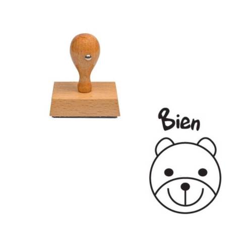 Tampon enseignant ourson bien en bois n°39 Tampon enseignant ourson bien en bois n°39