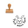 Tampon enseignant lapin peut mieux faire en bois n°46