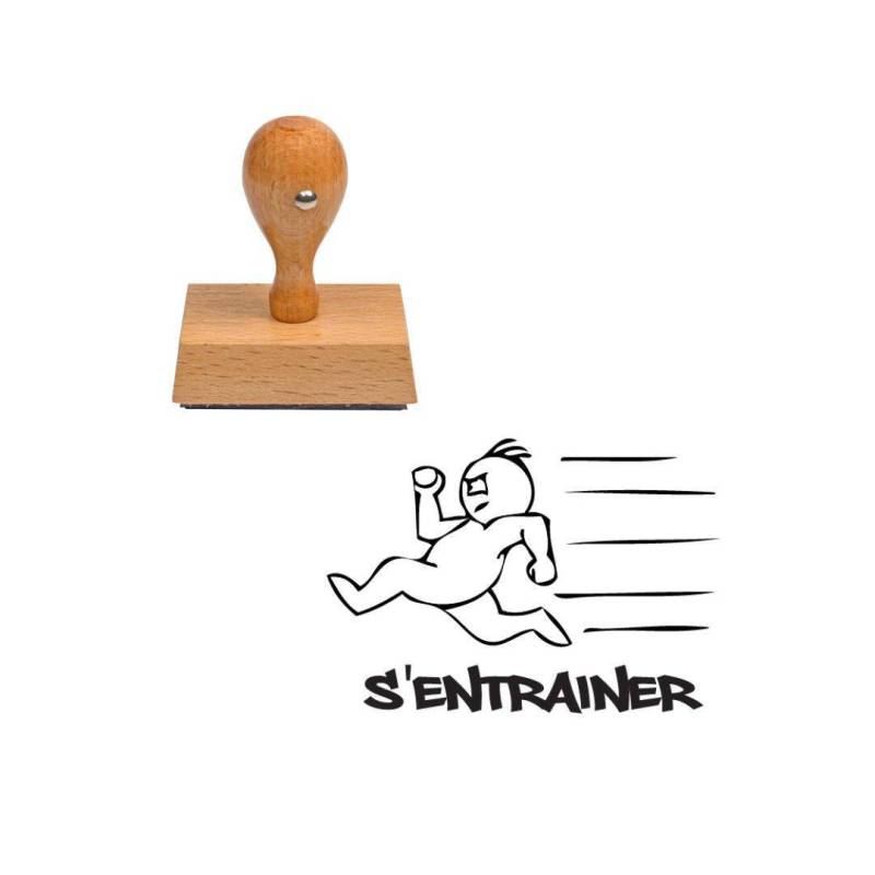 Tampon enseignant s'entraîner en bois n°65