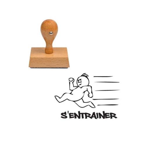 Tampon enseignant s'entraîner en bois n°65 Tampon enseignant s'entraîner en bois n°65