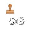 Tampon peau Deux éléphants