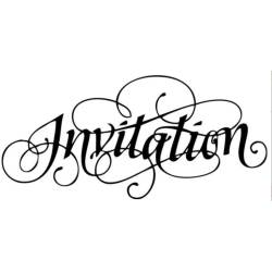 Tampon invitation décoratif n°1 en bois