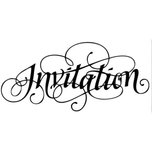 Tampon invitation décoratif n°1 en bois Tampon invitation décoratif n°1 en bois