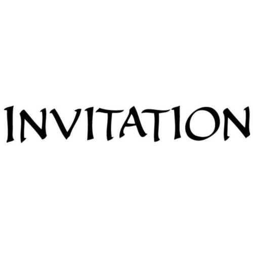 Tampon invitation en majuscule n°2 en bois Tampon invitation en majuscule n°2 en bois